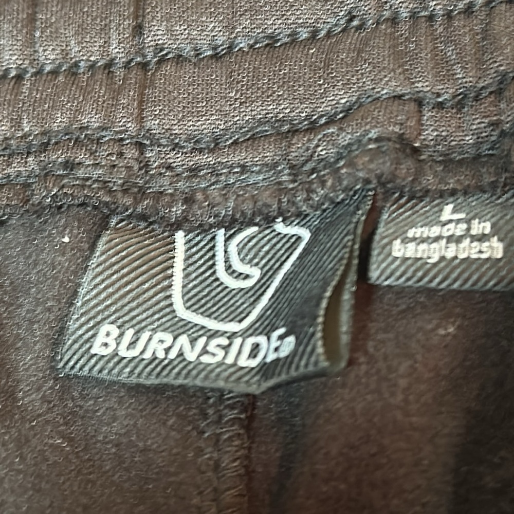 Burnside Tech Fleece Jogger Sweatpants Black with Camo accents LG NWT - Picture 8 of 12
